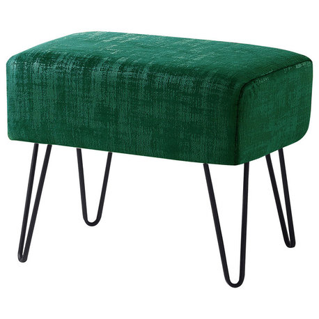 Textured Velvet Ottoman, Eden