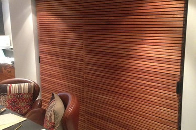 Inspiration for a contemporary basement remodel in Montreal