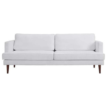 Admire Upholstered Fabric Sofa, White