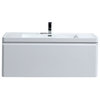 Happy Wall Mounted Vanity With Reinforced Acrylic Sink, High Gloss White, 36"