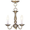 Williamsburgh Convertible Chain-Hang and Ceiling Mount, Antique Brass