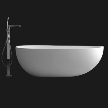 Amazing Solid Surface Bathtubs in white matte finish