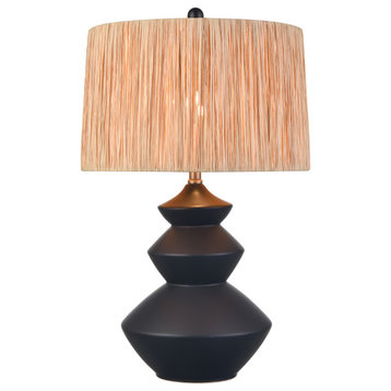 Lombard 27'' High 1-Light Table Lamp Black Includes LED Bulb