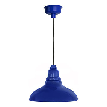 Dahlia LED Pendant Light, Cobalt Blue, 12"