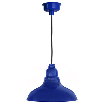 Dahlia LED Pendant Light, Cobalt Blue, 12"