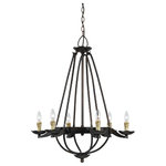 Cal - Cal Mojave - Six Light Chandelier, Coppery Bronze Finish - Inventory: 21.00Cubic Ft: 8.14Coppery Bronze Finish * Number of Bulbs: 6 * Wattage:60W * Bulb Type: * Bulb Included: No * UL Approved:Yes
