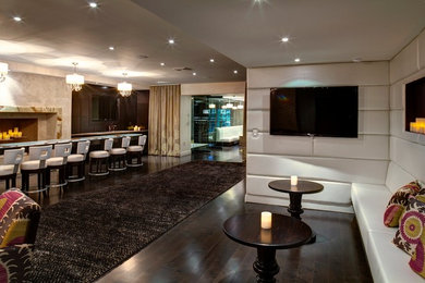 Basement - contemporary basement idea in New York