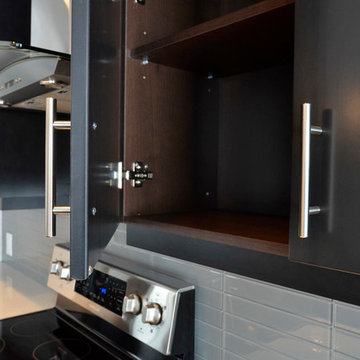 Slab Doors Maple Wood Stained Espresso