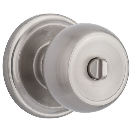 Brinks Push Pull Rotate Stafford Privacy Knob, Satin Nickel