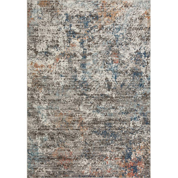 Traditional Area Rug, Distressed Abstract Patterned Polypropylene