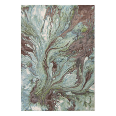 Illusions 6203 Seafoam Watercolors Rug, 5'3"x7'7"