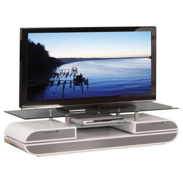 63 inch modern TV Stand Gray wood TV storage table
