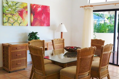 Inspiration for a tropical kitchen/dining room combo remodel in Other