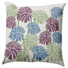 Big Leaves Decorative Throw Pillow, Chambray, 18"x18"