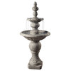 Peaktop Outdoor Icy Stone 2-Tier Waterfall Fountain