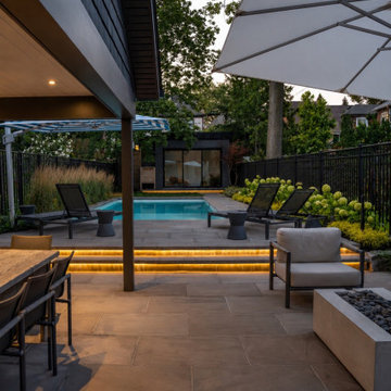 Modern Pool and Poolside Cabana — Full Backyard Build