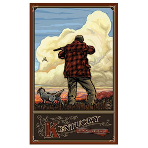 Lanquist Kentucky Bear Cub Falls Giclee Art Print Poster from Original Travel Artwork by Artist Paul A
