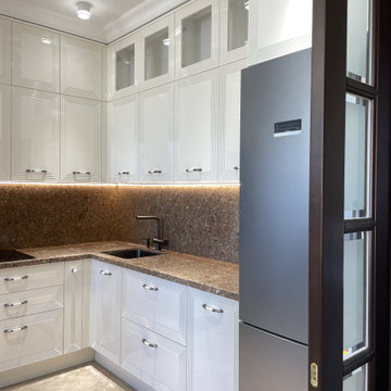 Элегантный кухонный гарнитур RIO в нежном цвете Зефир