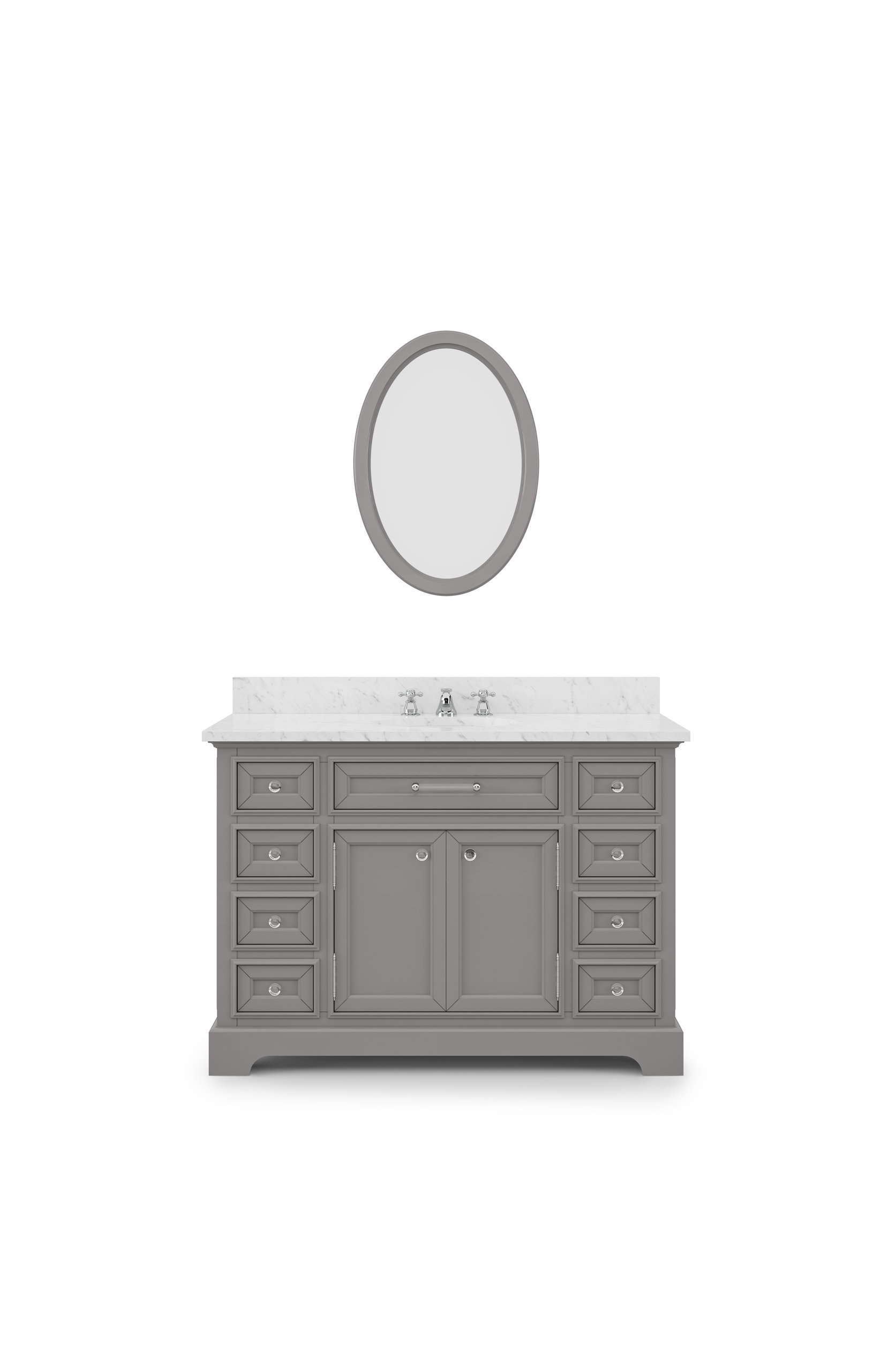 48" Cashmere Gray Single Sink Bathroom Vanity - Transitional - Bathroom ...