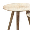 Benzara BM285152 3 Piece Nesting Tables, Mango Wood, Splayed Legs, Natural