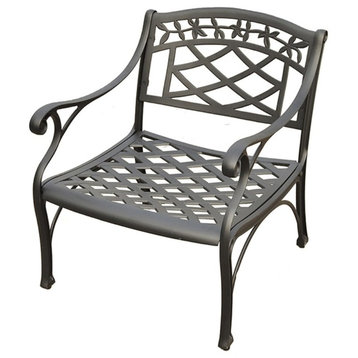 Sedona Cast Aluminum Club Chair, Charcoal Black