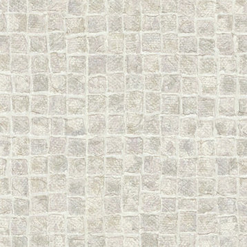 Alpha, Modern Trendy Stone Solid Embossed Wallpaper, Beige, Roll, 21"x33'