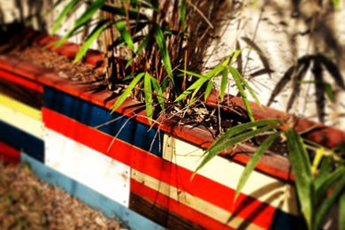 reclaimed wood outdoor planter