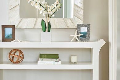 Beach style entryway photo in Boston