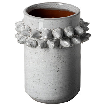Farmhampton Gray Spoked Ceramic Vase, Small