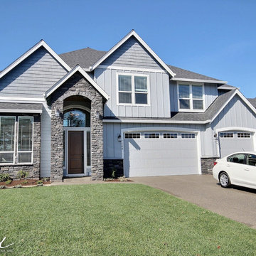 Front Elevation - The Brahmin - 2 Story Transitional