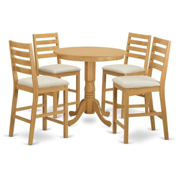 5-Piece Counter Height Dining Room Set, High Table And 4 Counter Height Chairs