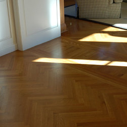Rift Sawn White Oak from the Herringbone collection. - Engineered Wood Flooring