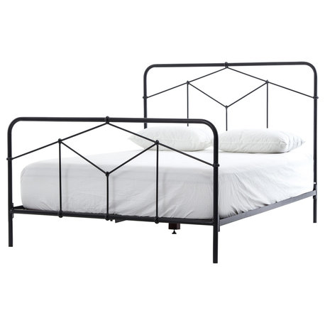 Casey Bed, Sandblasted Vintage Black, Queen