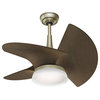 Casablanca 30" Orchid Outdoor, LED Walnut Ceiling Fan, Light & Wall Control