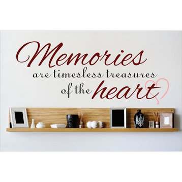 Decal, Memories Are Timeless Treasures Of The Heart, 12x30"