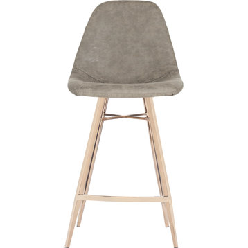 Mathison Counter Stool - Taupe, Copper