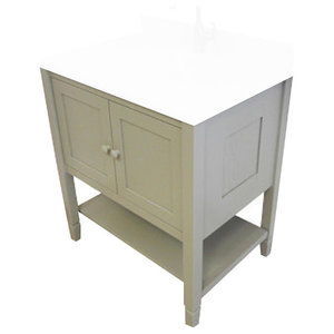 Birch American Shaker Vanity Traditional Bathroom Vanities And Sink Consoles By Privy Pine Products Houzz