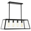 Quinn Black Glass Chandelier