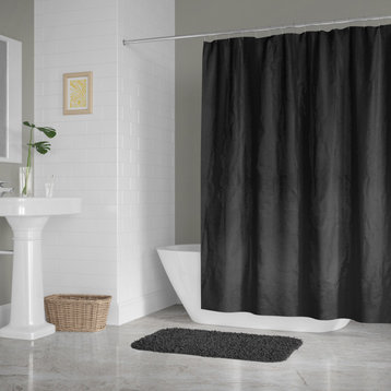 Solid Black Shower Curtain Liner 70X72