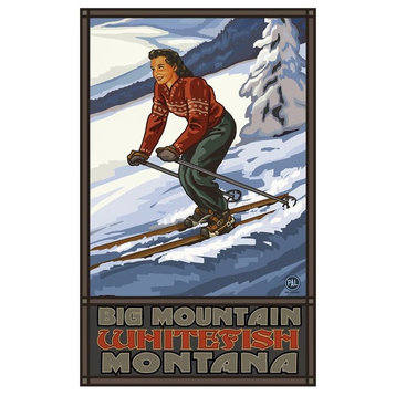 Paul A. Lanquist Big Mountain Whitefish Montana Art Print, 12"x18"