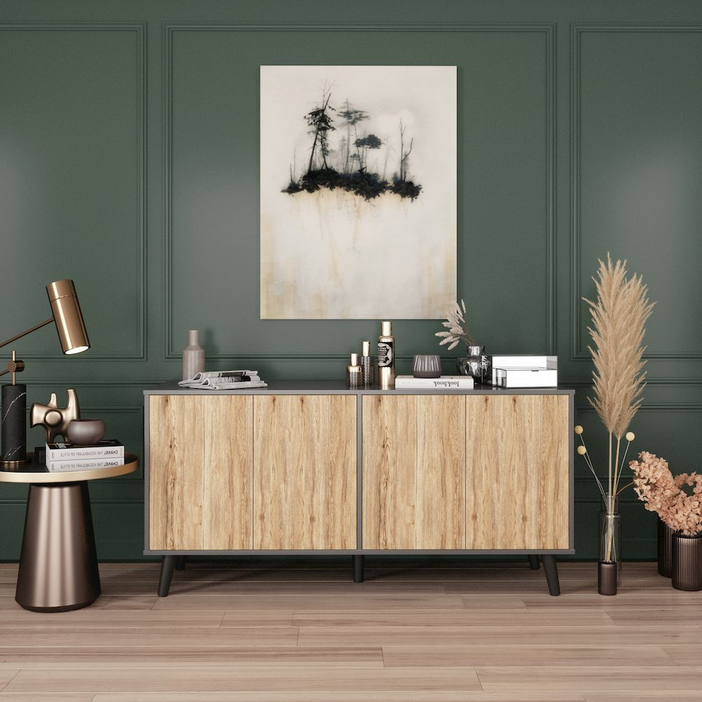 Sideboard Buffet Cabinet with Storage, 55 Kitchen Storage Cabinets