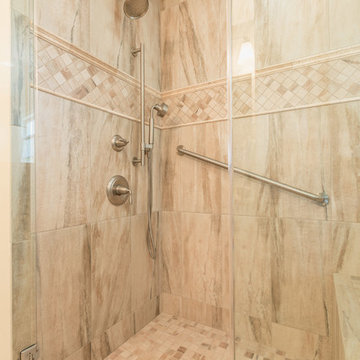 Elegant Master Bathroom with Beautiful Custom Vanity in Ashburn, VA