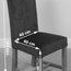 Vermont Oak Extending Dining Table, 6 Washington Chairs, Black Velvet Effect