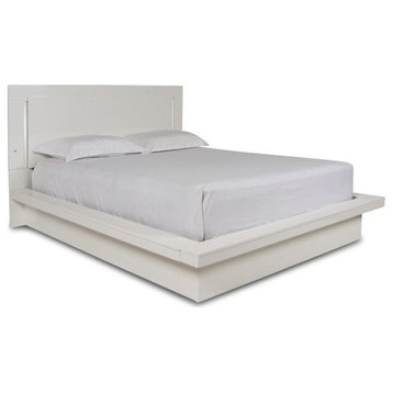 Furniture Sapphire 5/0 Solid Wood Queen Bed in White
