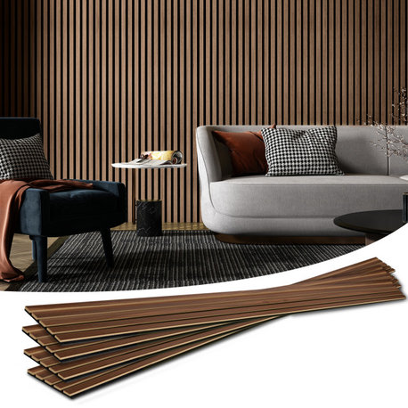 Art3d 4-Piece Wood Slat Acoustic Panels 3D Textured Panel for Ceiling and Wall, A31hz005