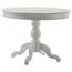 Extendable Round Dining Table, White
