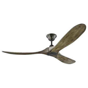 3 Blade Ceiling Fan Handheld Control in Contemporary Style - 60 Inches Wide by