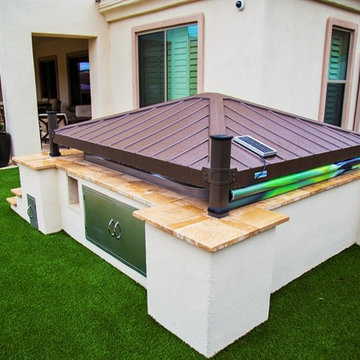 Jacuzzi, Pool, and Grill Backyard