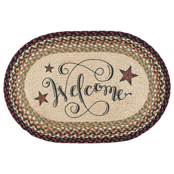 Welcome Barn Stars Oval Patch 20"x30"