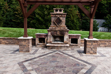 Patio - large traditional patio idea in Milwaukee